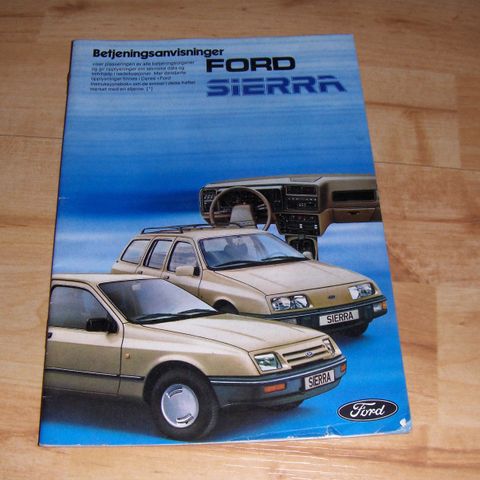 Ford Sierra instruksjonsbok