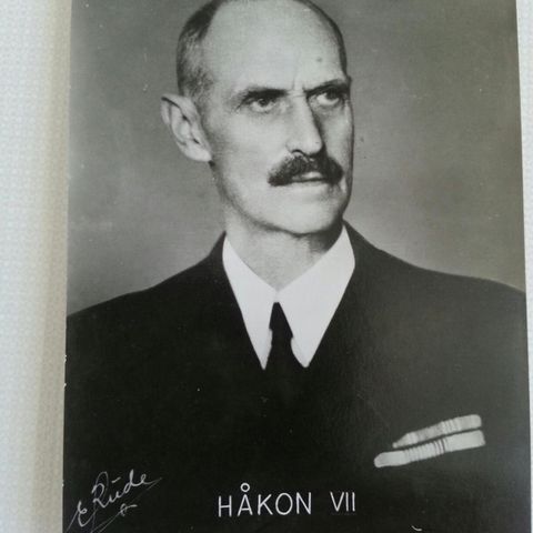 Postkort av Håkon VII