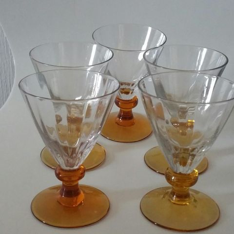 Antikke glass -  5 drammeglass
