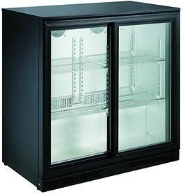 Backbar cooler 198L 2 glassdører