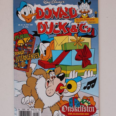 DONALD DUCK 1999 NR 48 MED DONALDS JULEKALENDER 2 DEL