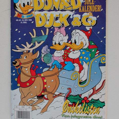 DONALD DUCK 1998 NR 48 MED DONALDS JULEKALENDER 2 DEL