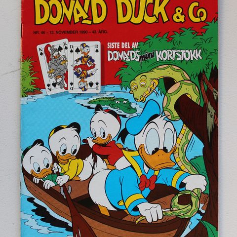 DONALD DUCK 1990 NR 46 MED DONALDS MINI KORTSTOKK DEL 4 AV 4