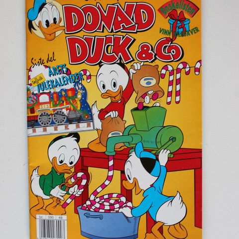 DONALD DUCK 1995 NR 48 MED 2 DEL ÅRETS TØFFESTE JULEKALENDER