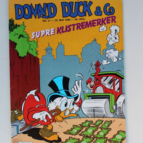 DONALD DUCK 1986 NR 21 MED  SUPER KLISTREMERKER