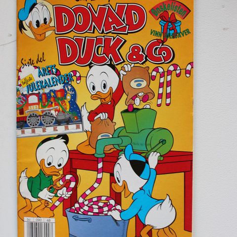 DONALD DUCK 1995 NR 48 MED 2 DEL ÅRETS TØFFESTE JULEKALENDER