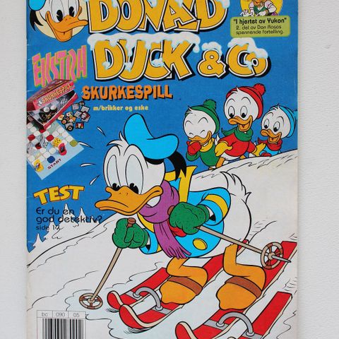 DONALD DUCK 1996 NR 5 MED SKURKESPILL M / BRIKKE OG ESKE