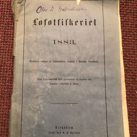 Hefte om Lofotfisket 1883