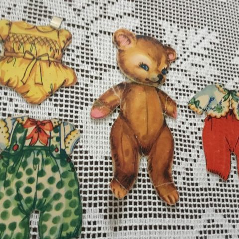 Teddy-papirdukke fra 50-tallet