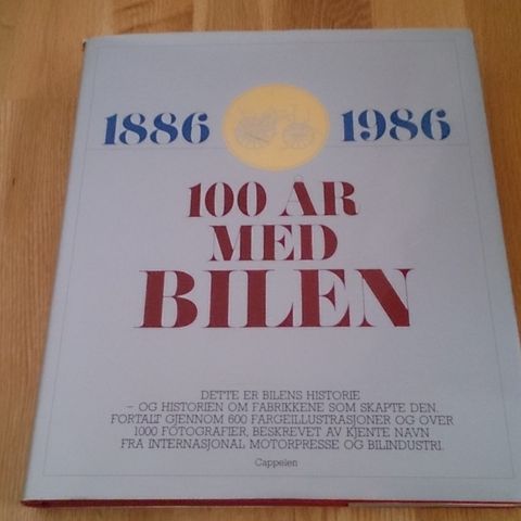 Bok - bøker 100 år med bilen,  til salgs