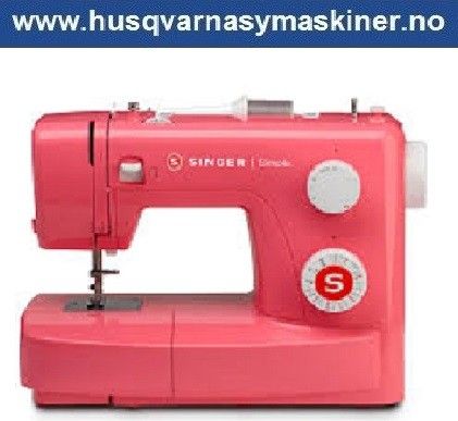 Singer Simple 3223 Symaskin, Pink/Red. Populær symaskin. Gratis frakt.