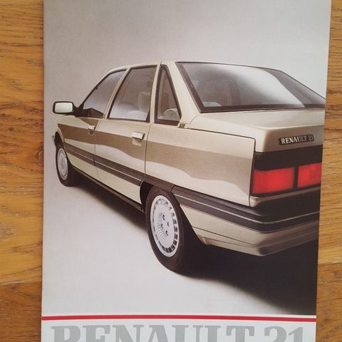 Brosjyre Renault 21 1986