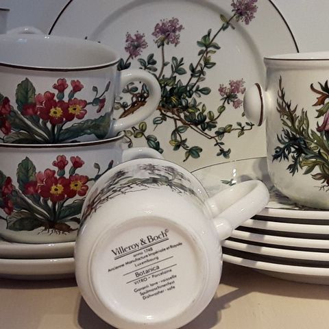 Villeroy & Boch gml vaskestell 1800,- Deler til Villeroy & Boch "Botanika" 500,-