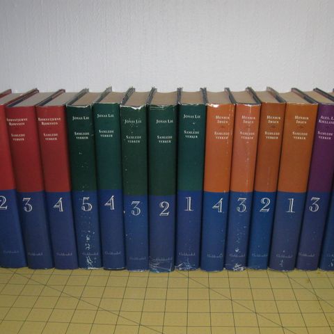 De tre store: Ibsen,  Lie,  Bjørnson - 13 bind