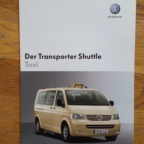 Brosjyre VW Transporter Shuttle Taxi 2005