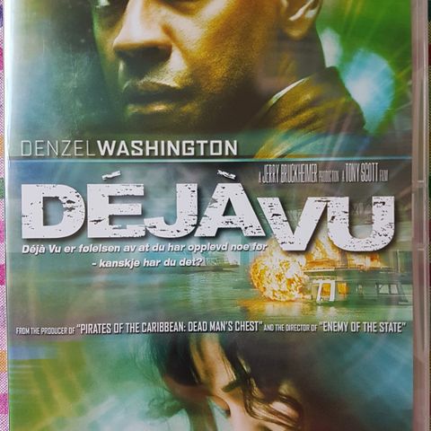 DVD "Deja Vu" med Denzel Washington 💥 Kjøpt 3for100,-