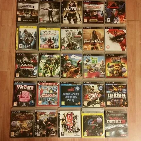 Selger unna alle mine spill til PS2,PS3, PS4,PS5, XBOX 360, N64 og Gameboy