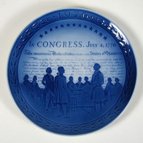 ROYAL COPENHAGEN Bicentenary Bicentennial COLLECTORS PLATE Congress July 4 1776