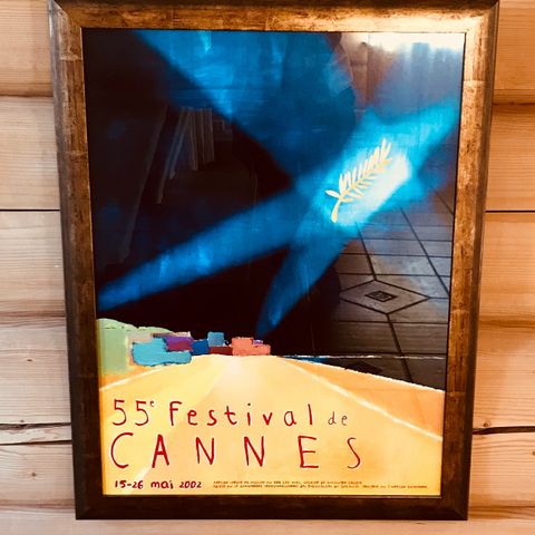 Original poster Cannes Festival (55th/2002) i ramme på rammeverksted m/glass
