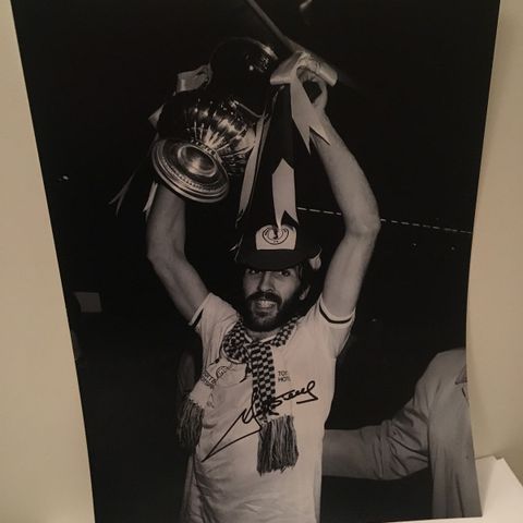 Tottenham Hotspur - fantastisk signert fotografi signert Ricky Villa, 30x40 cm