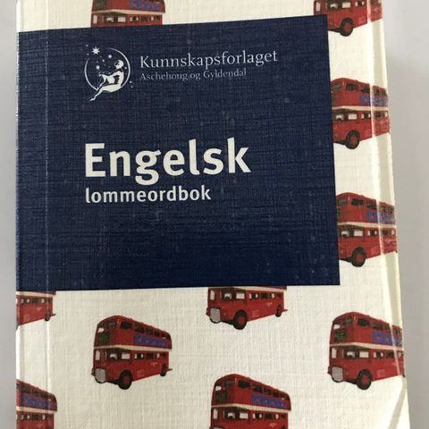 Engelsk to norsk lommeordbok selges.