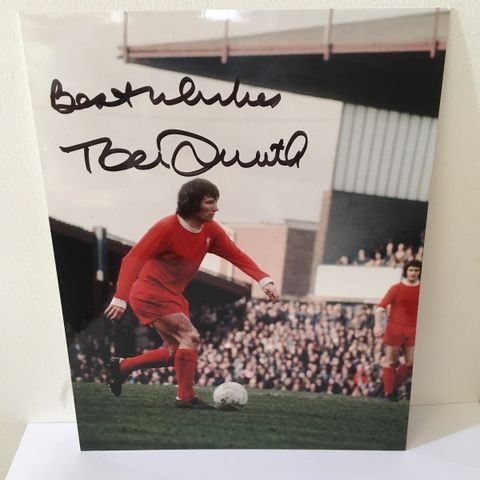 Liverpool - Tommy Smith signert 25x20 cm fotografi med COA/ektehetsbevis