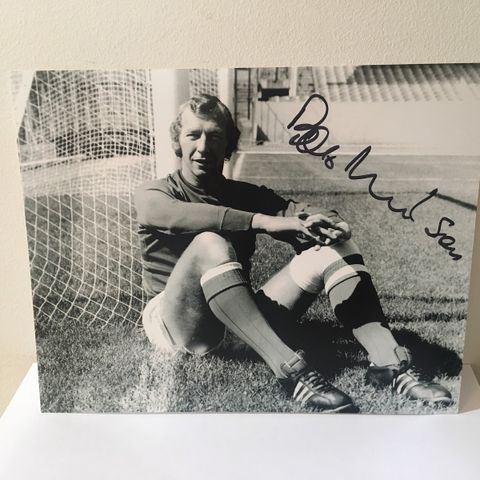 Arsenal - autentisk signert fotografi av keeperlegenden Bob Wilson med COA