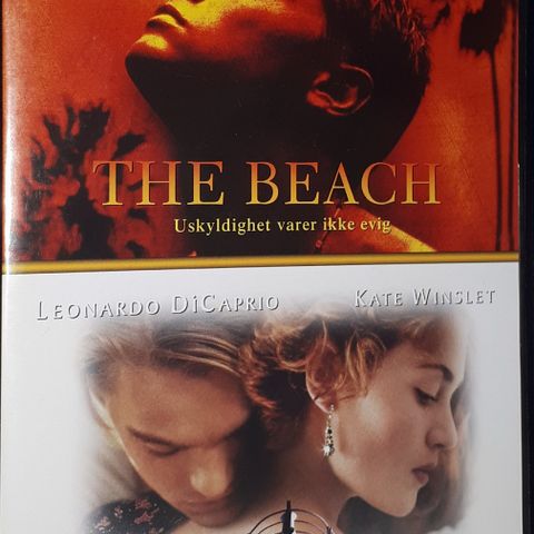 2i1 DVD.THE BEACH/TITANIC.