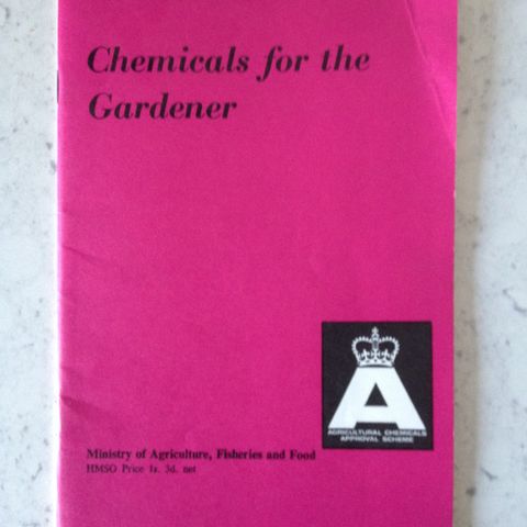 Vintage 1965 Chemicals for the Gardener HMSO Booklet