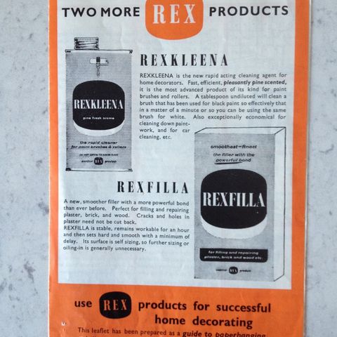 Vintage 1950s-60s Rex Paste Ltd Advertisement Brochure