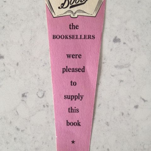 Vintage 1950s-60s Boots (the Chemist) Book Mark