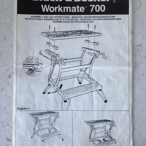 1980s Black & Decker Workmate 700 Assembly & Use Instructions