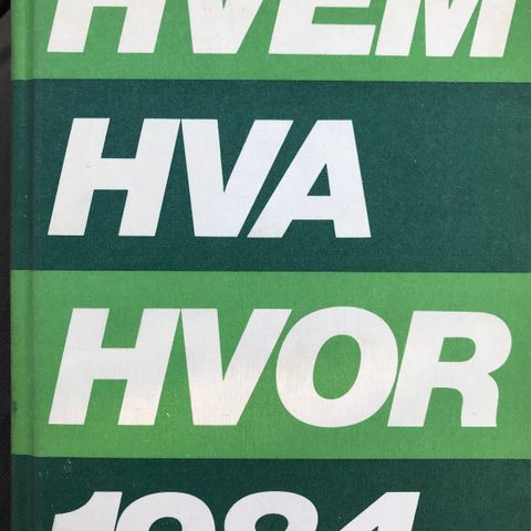 Hvem hva hvor 1984