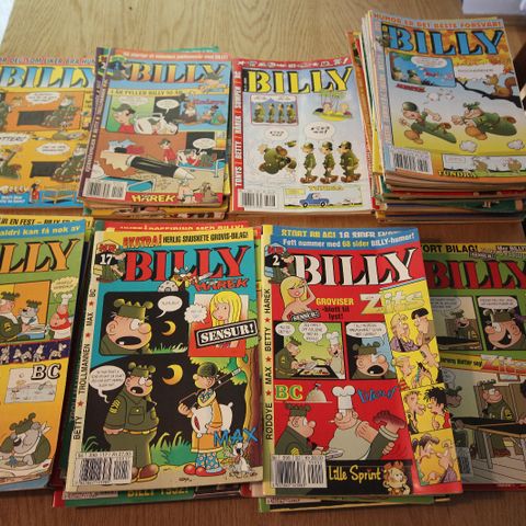 Billy tegneserieblader, Billy pocket, Billy bilag og Billy spesialnummer