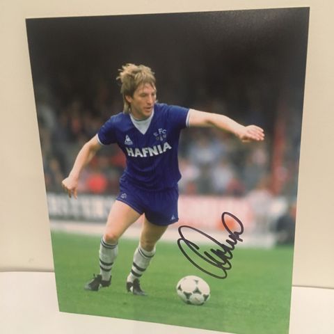 Everton - Gary Stevens signert 20x25 fotografi !