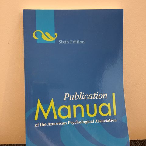 Publication manual of the American Psychological Association (APA)