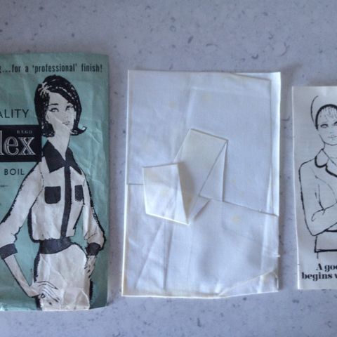 Vintage 1960s Staflex Iron-On Interlining Material Pack & Contents