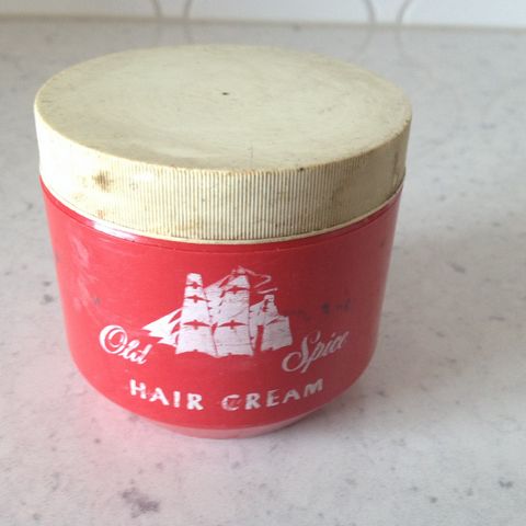 Vintage 1960s-70s Old Spice Hair Cream Box