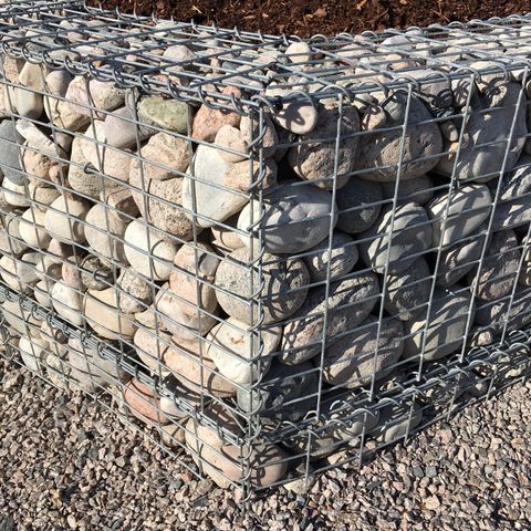 Gabion kasse til gjerde og støttemur 100 x 30 x 80 cm