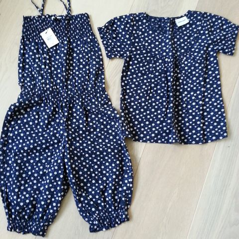 Ny jumpsuit og topp i str. 3/4 år fra Pieces