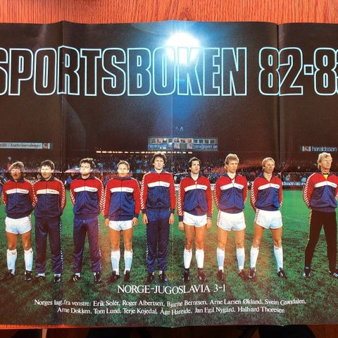 Norge – landslaget i fotball 1982-83 Lagbilde Kjempestor poster selges!