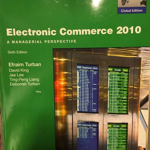 Electronic Commerce 2010: A Managerial Perspective 6th Edition