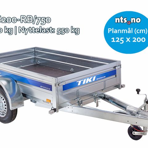 Tiki CS200-RB/750 varehenger 750 kg TTV | BREMS | TIPP | SOLID, ROMSLIG