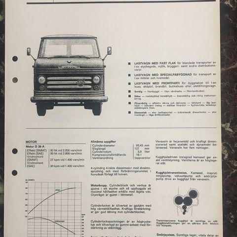 1968 Volvo veteran lastebil brosjyre / datafolder F83