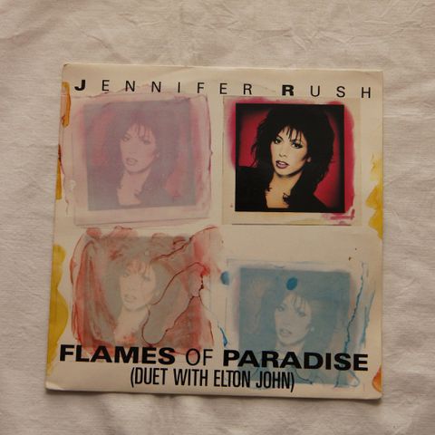 Jennifer Rush: Flames Of Paradise. ( Duet With Elton John )7"
