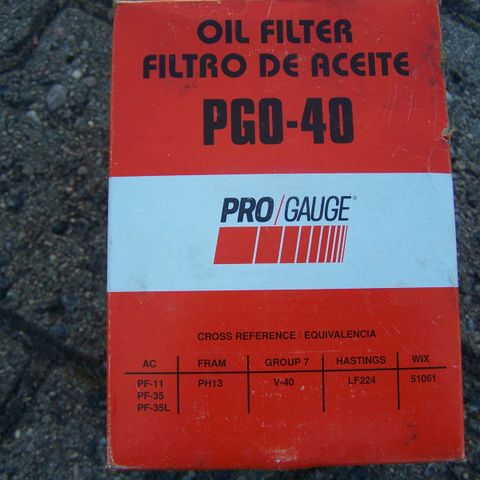 Oljefilter PGO-40 PRO GAUGE