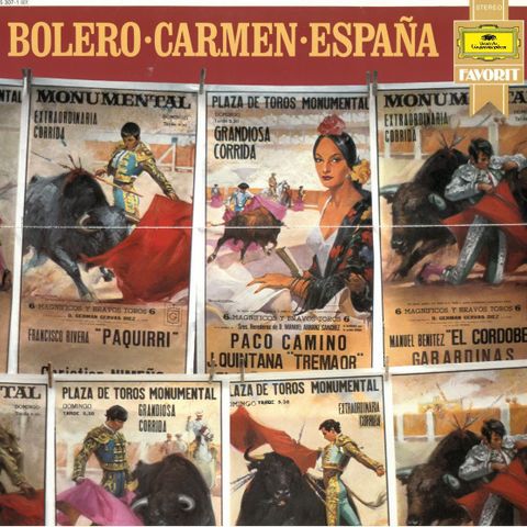 LP - Bolero . Carmen . Espana - klassikere av Bizet, Falla, Chopin og Chabrier