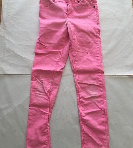 Brukt jeans (str 146), rosa, kr 30