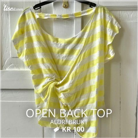 Yellow Open Back Tee