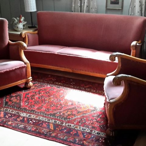 Sofagruppe fra 1956.nyrenset.veldig god å sitte i.
